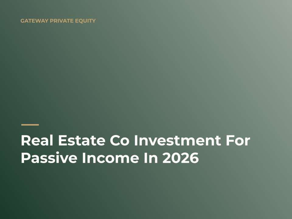 Real Estate Co Investment For Passive Income In 2026